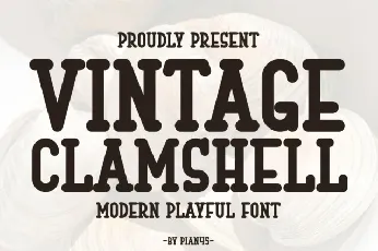 Vintage Clamshell font