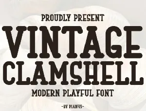Vintage Clamshell font