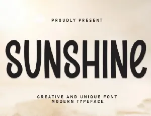 Sunshine Display font