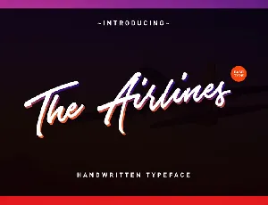 Airlines Script Free font