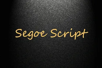 Segoe Script font