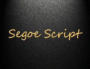 Segoe Script font