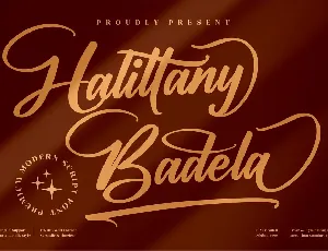 Halittany Badela font