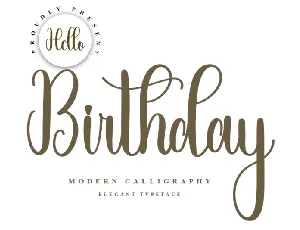 Hello Brithday font