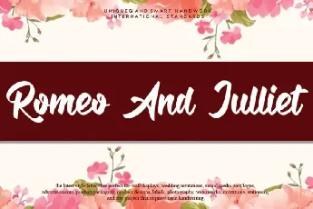 Romeo And Julliet Script font