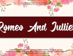 Romeo And Julliet Script font