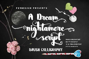 Nightamore Brush Free font