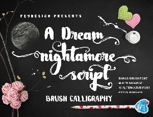 Nightamore Brush Free font