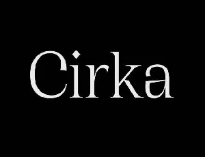 Cirka Typeface Free font