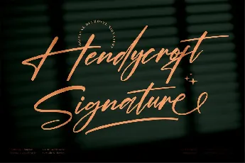 Hendycroft Signature font