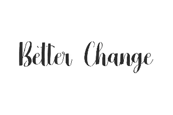 Better Change Demo font