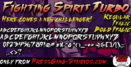 Fighting Spirit turbo font