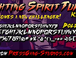 Fighting Spirit turbo font