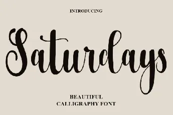 Saturdays font