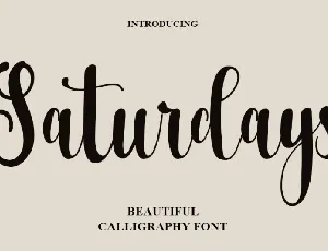 Saturdays font