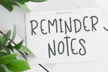 Reminder Notes font