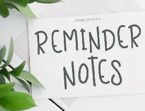 Reminder Notes font