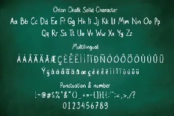 Orion Chalk Display font