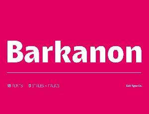Barkanon font