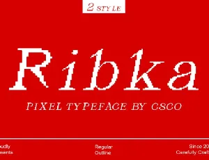 Ribka Pixel font