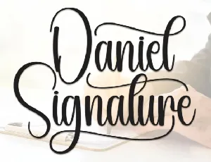 Daniel Signature Script font