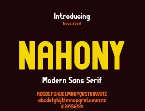 Nahony font