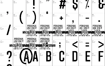 Posterman font