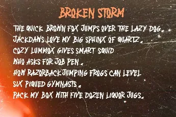 BROKEN STORM font