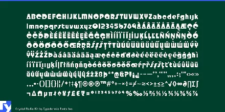 Crystal Radio Kit font