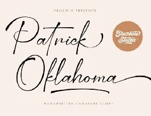 Patrick Oklahoma font