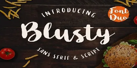 Blusty Script font