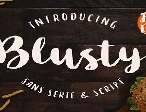 Blusty Script font