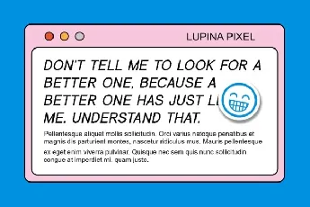 Lupina Pixel font