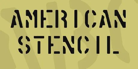 American Stencil font