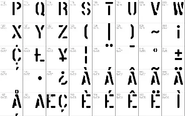 American Stencil font