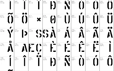 American Stencil font