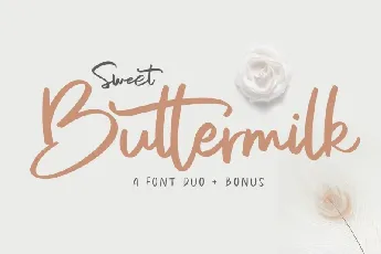 Sweet Buttermilk Script duo font