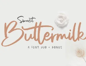 Sweet Buttermilk Script duo font