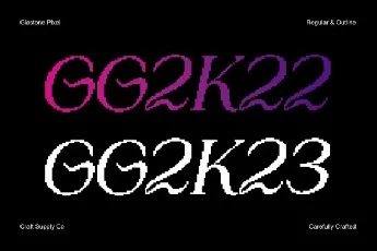 Glastone Pixel font