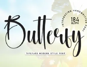 Butterfly Calligraphy font