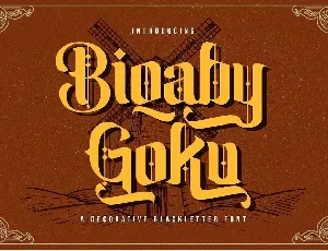 Biqaby Goku font