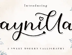 Aynilla font