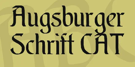 Augsburger Schrift CAT font