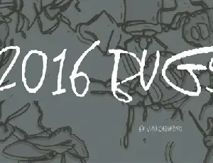2016 Bugs font