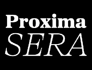 Proxima Sera Family font