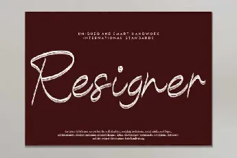 Resigner Handwritten font