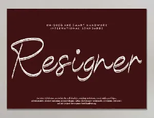 Resigner Handwritten font