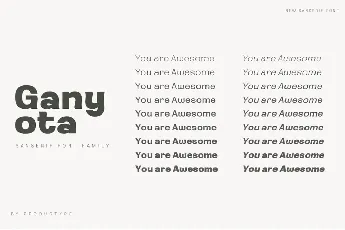 Ganyota Family font