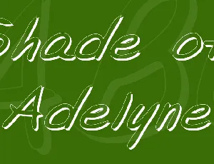 Shade of Adelyne font