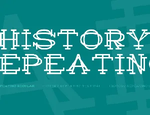 History Repeating font